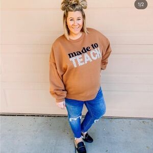 ISO!!! Lipstick and littles made to teach spotty crew neck sweatshirt